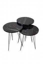 3lü Zigon sehpa + Orta Sehpa + Fiskos Sehpa - 4