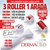 3IN1 DERMACiLD DERMAROLLER SET-3 FARKLI BÖLGE 3 BAŞLIK - GÖZ ALTI VE ÇEVRESİ, YÜZ VE VÜCUT BÖLGELERİ - 3