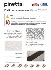 Yarı Ortopedik Orta Sert Ekonomik Yatak 120x190 Pinotte Forli - 3