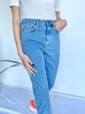 Kadın Mom Jean Açık Mavi Kot Pantolon - 3