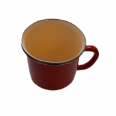 Emaye Kupa Bardak Yeşil - Kırmızı 470CL. Büyük Boy 2 li Kupa 16OZ. - 6