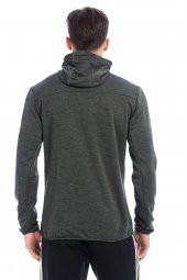 Adidas Essential 3 Stripe Hoodie Eşofman Üst CW3880 Gri - 3