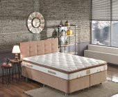 Niron Queen Çift Kişilik Pedli Yatak Baza Başlık Seti 160x200 Ortopedik Yatak Kumaş Baza ve Başlık - 1