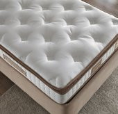 Niron Queen 100x200 cm Tek Kişilik Pedli Yatak Seti - Sütlü Kahve Kumaş Baza, Başlık ve Yatak Takımı - 2