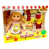 Maide Burger Yiyor Türkçe Konuşan Bebek ( Pembe Elbise ) GALTOYS 1105 - 2