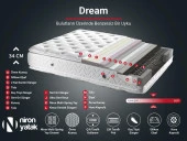 Dream Yatak 120x200 Tek Kişilik Çift Pedli Ekstra Lüks Yatak 34 cm Pamuklu Örme Kumaş thumbnail 4