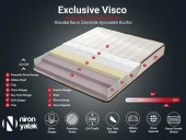 Exclusive Yatak 160x200 Çift Kişilik Visco Yatak Ekstra Lüks Yaysız Yatak 24 cm Pamuklu Keten Doğal Kumaş - 4