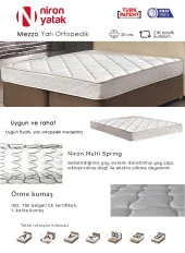 Çift Kişilik Yarı Ortopedik 180x200 cm Niron Mezzo Yatak - 2