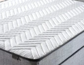 Niron Silver Yatak Baza Başlık Seti 120x200 Tek Kişilik Full Ortopedik Yatak Gri Keten Baza Başlık - 2