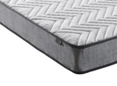Niron Silver Yatak Baza Başlık Seti 90x190 Tek Kişilik Full Ortopedik Yatak Gri Keten Baza ve Başlık - 9