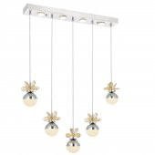 Eray Aydınlatma 9178-5+4R Krom Powerled Sıralı 5 li Avize - 1