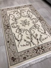 Saray Halı İpeksi 11314 RK 150x230 Krem 100 YÜN 4 M2 Halı ! - 2