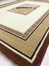 Saray Halı Vizyon 8042 Krem 125x180 Krem ve Kiremit Rengi Halı ! - 3