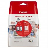 Canon PG-46L + CL 56 Renkli + Siyah 2'li Set Kartuş + 50 Li Fotoğraf Kağıdı - 1