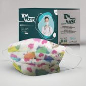 Ultrasonik Baykuş Desenli 3Katlı Telli Çocuk Medikal Maske 50li - 1