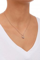 Soobepark El Figürlü Zirkon Kolye Rose Gold Renk - 1