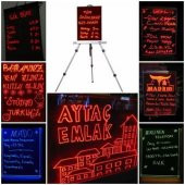 KAMPANYA !!!-YAZ SİL NEON LED TABELA 30X40cm 1 KALEM - 2