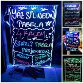 30X40cm-3 renk Kalem-YAZ SİL NEON LED TABELA-IŞIKLI YAZI PANOSU - 4