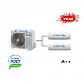 İki iç üniteli TOSHIBA multi klima RAS-2M18-16/16 - 1