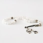 Pigado 925 Ayar Gümüş Ayyıldız Püsküllü Aytaşı Doğaltaş Tesbih thumbnail 2