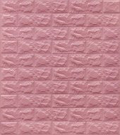 Renkli Duvarlar NW03 Pembe Kendinden Yapışkanlı 3D Dekoratif Duvar Paneli - 8