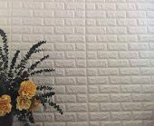 Renkli Duvarlar NW01 BEYAZ KENDİNDEN YAPIŞKANLI ESNEK SÜNGER DUVAR PANELİ - 3