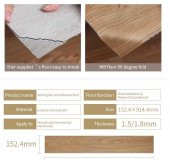 Renkli Duvarlar NWYP02 Açık Gri Budaklı Yapışkanlı Ahşap PVC Yer Döşeme Parkesi thumbnail 5