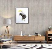 Renkli Duvarlar NW38 AÇIK GRİ AHŞAP KENDİNDEN YAPIŞKANLI ESNEK SÜNGER DUVAR PANELİ thumbnail 4