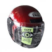 Swan Çenesiz Kask (Kırmızı-Siyah-Beyaz) - 2