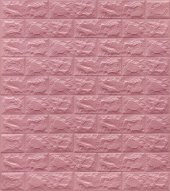 Renkli Duvarlar Pembe 3D Kendinden Yapışkanlı 4mm Duvar Kağıdı Duvar Paneli - 1