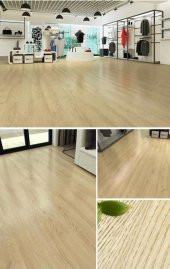 Renkli Duvarlar NWYP03 Naturel Bej Yapışkanlı Ahşap PVC Yer Döşeme Parkesi - 1