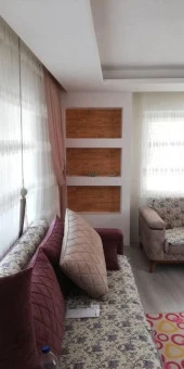Renkli Duvarlar Ahşap Lambiri Ceviz Rengi Yapışkanlı Duvar Kağıdı 3D Paneli NW84 - 6