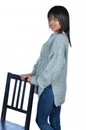 Bisiklet Yaka Yırtmaçlı Bayan Kazak - 7