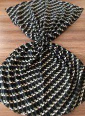 Geometrik Desen Pamuklu Şal Yeşil - 1