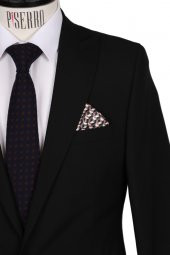Slim Fit Yünlü Siyah Takım Elbise - 3