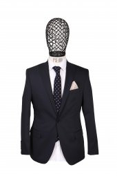 Slim Fit Lacivert Takım Elbise - 2