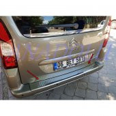 Citroen Berlingo 2008 Üzeri Krom Arka Tampon Üstü Eşik Paslanmaz - 1
