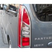 Peugeot Partner Tepe 2008 Üzeri Krom Arka Stop Çerçevesi - 1