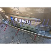 Citroen Berlingo 2008 Üzeri Krom Arka Tampon Üstü Eşik Paslanmaz - 2