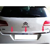 Citroen C4 Formlu Krom Bagaj Alt Çıtası Paslanmaz Çel 2010 Üzeri - 1