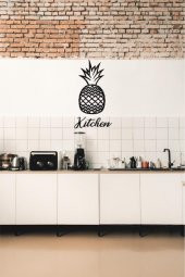 Ananas Duvar Dekoru + Kitchen Yazısı Duvar Süsü Ananas Tablosu - 2