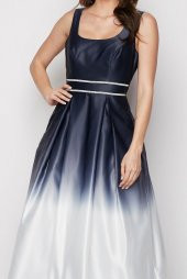 Ombre Saten Abiye Elbise - 2