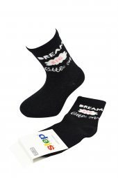 STEP ZEBRA SİYAH KIZ ÇOCUK SOKET ÇORABI - 1