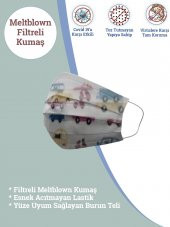 ION Mask Meltblown Çocuk Desenli Full Ultrasonik 3Kat Maske 100Ad - 2