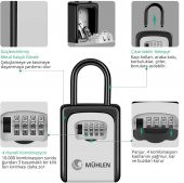 Mühlen Safe Key 4 Şifreli Çelik Kasa Anahtar Kasası Kutusu Anahtarlık - 5