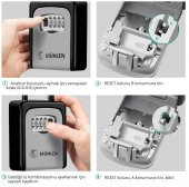 Mühlen Safe Key 4 Şifreli Çelik Kasa Anahtar Kasası Kutusu Anahtarlık - 6