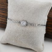 925 Ayar Gümüş Baget Taşlı Bayan Bileklik thumbnail 1