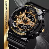 Skmei Erkek Kol Saati Dijital Analog Moda Trend Şık Saat 1688gold - 2