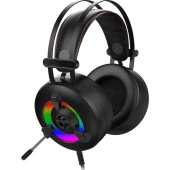 Rampage Miracle-X2 Plus Siyah RGB LED 7.1 Surround Sound System Mikrofonlu Oyuncu Kulaklığı - 1