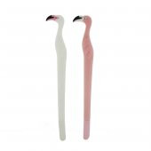 2 Adet Flamingo Tükenmez Kalem Pembe Beyaz - 1